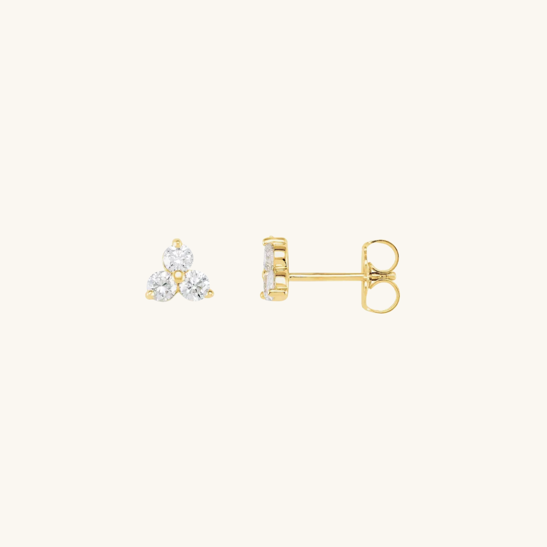 9ct Gold Lotus Studs