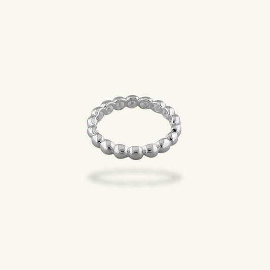 Beaded Ring Silver