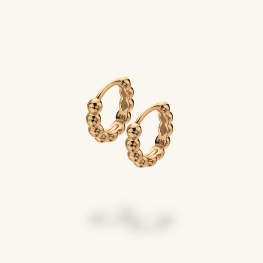 Beaded Huggie Hoop Earrings