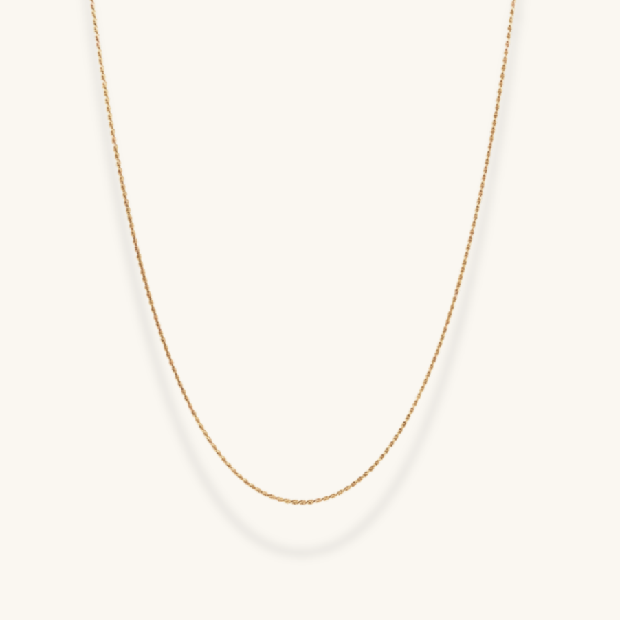 Rope Chain Necklace in Gold 16-18" Adjustable