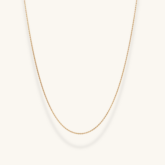 Rope Chain Necklace in Gold 16-18" Adjustable