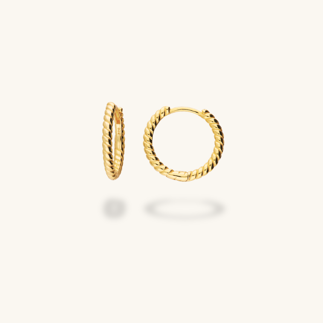 Rope Twist Mini Huggie Earrings