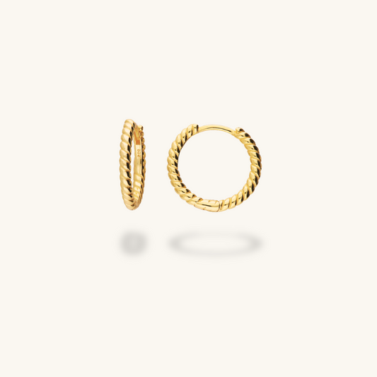 Rope Twist Mini Huggie Earrings