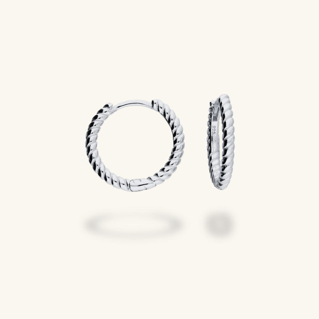 Rope Twist Hoop Earrings