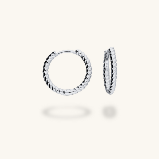 Rope Twist Hoop Earrings