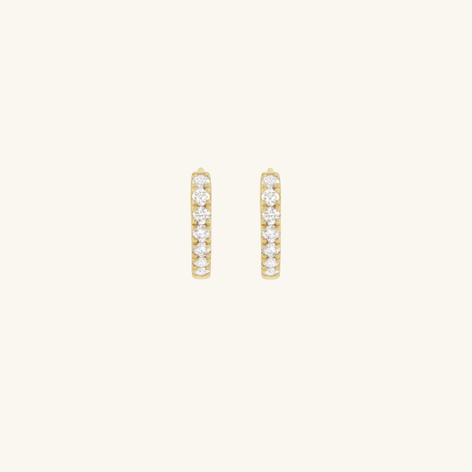 Tennis Huggie Earrings Gold